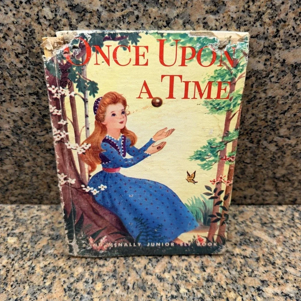 Vintage Once Upon A Time Rand McNally Junior Elf 1960 Hardcover Fairy Tale Book